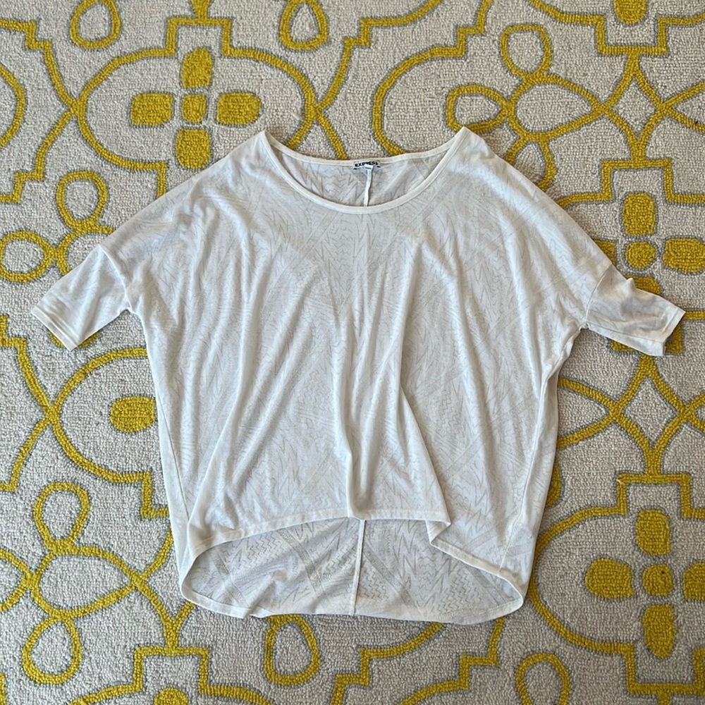 EXPRESS Patterned Flowy Top. Sz S